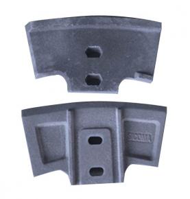 Concrete mixer blade