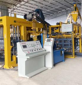 Concrete brick making machine installation process