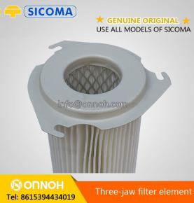 Three-jaw filter element