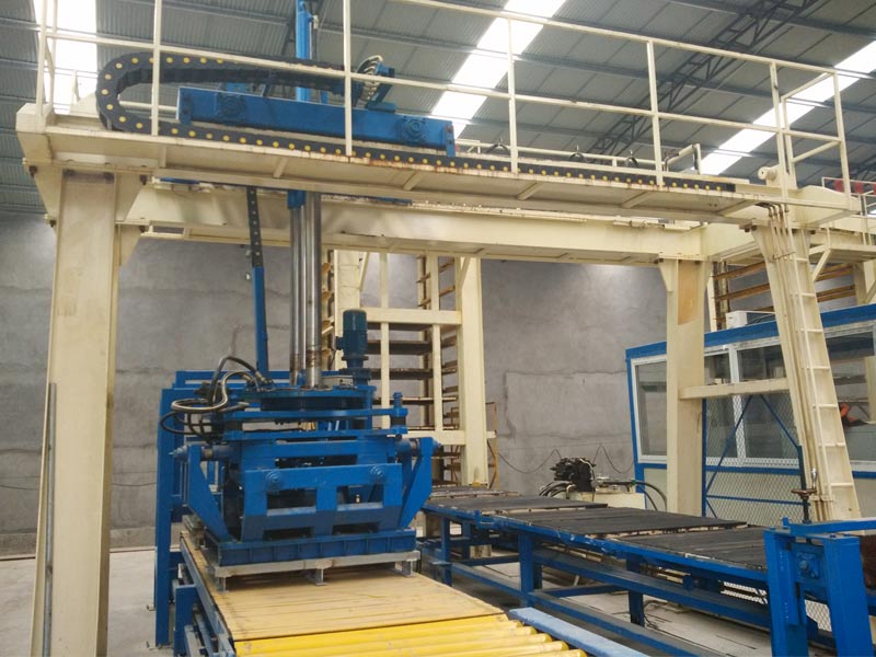 concrete block stacking machine
